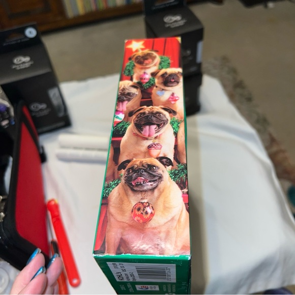 Merry Pug-Mas Christmas Holiday 300 Oversized Piece Jigsaw Puzzle Pug Dogs Ceaco - Picture 15 of 16